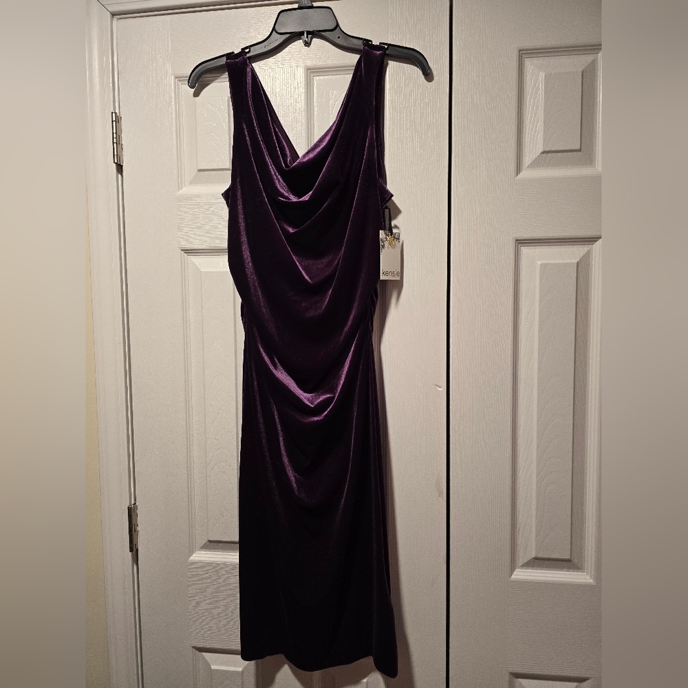 Kensie Deep Purple Backless Dress SIZE 16